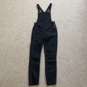 Black Madewell Skinny Jean Overalls